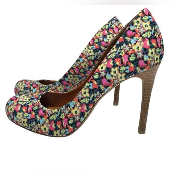Jessica Simpson Floral Pumps Closed Toe High Heels Stilettos with Flowers Cute - Picture 4 of 9